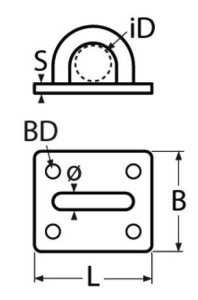 Datenblatt Edelstahl Decksplatte 40x35 mm